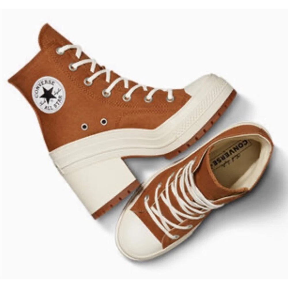 Converse Women's High-Top 70 De Luxe Heel Brown + Cream (Tawny Owl+ Egret) W9M7